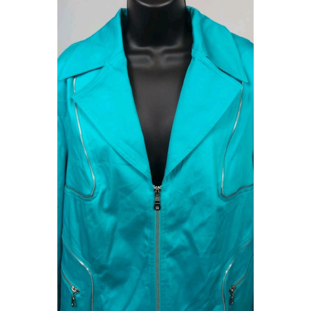 Lane Bryant Women's Turquoise‎ Blue Zipper Jacket Plus Size 22 NWT